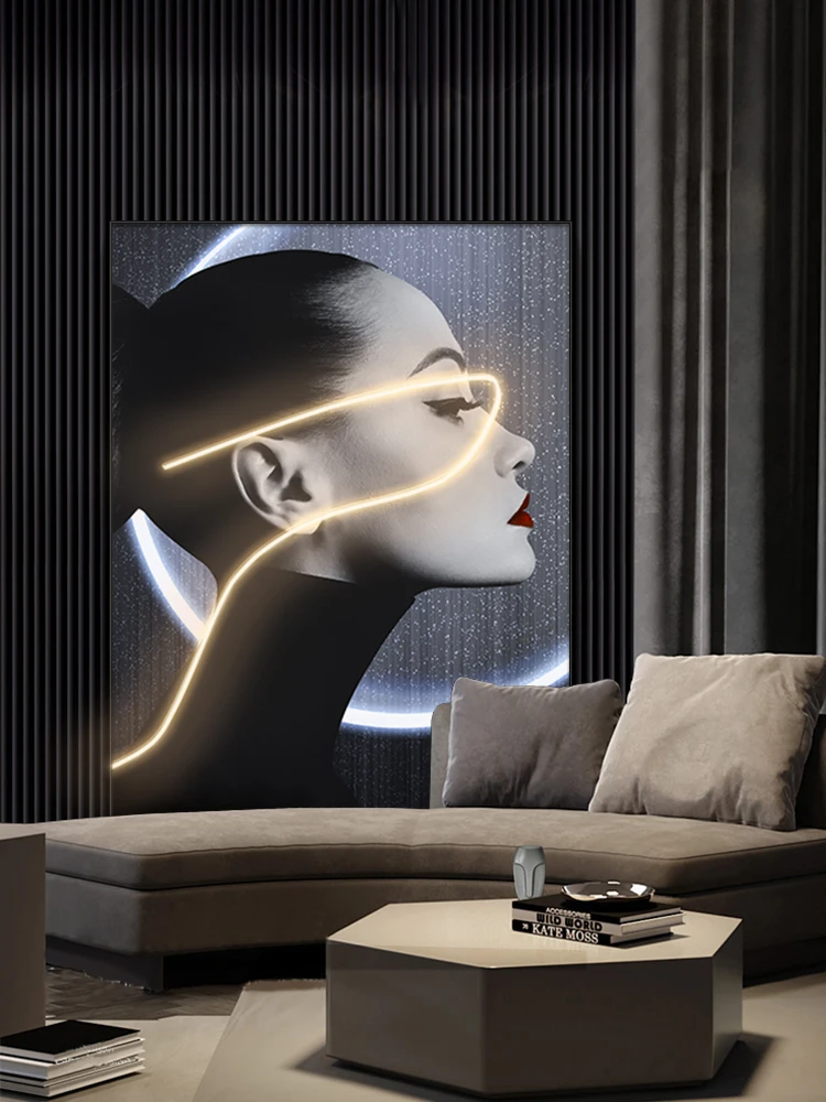 Imagem -04 - Modern Wall Led Lamp For Living Room Luxury Art Decoração Beauty Fixture Dining Room Bedroom Hanging Painting