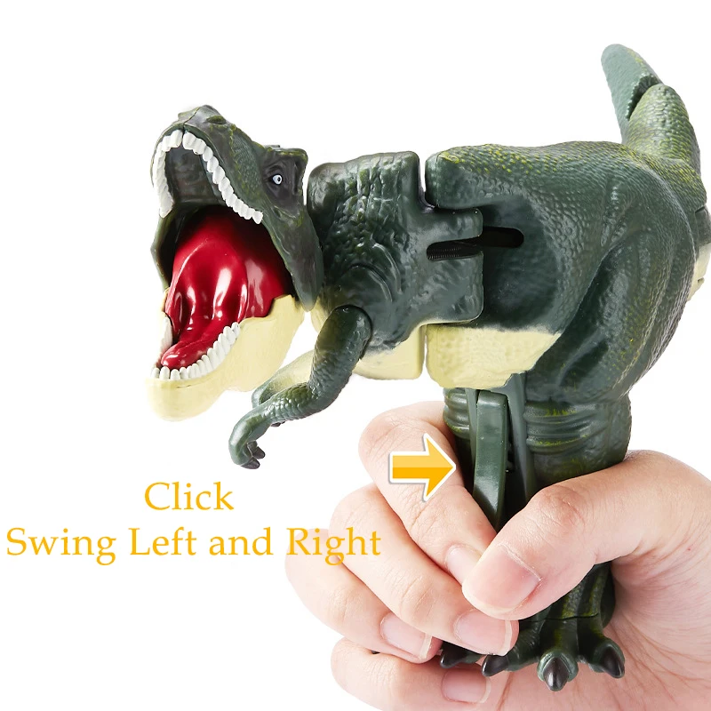 Children Decompression Dinosaur Toy Creative Hand-operated Telescopic Spring Swing Dinosaur Fidget Toys Christmas Gifts for Kids