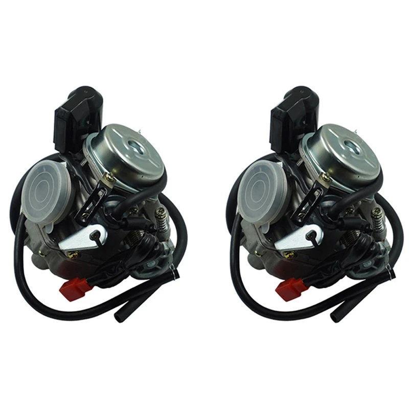 2 Pcs 24Mm GY6 Carburetor ATV 125Cc 150Cc Fit For Kazuma Redcat Scooters Karts