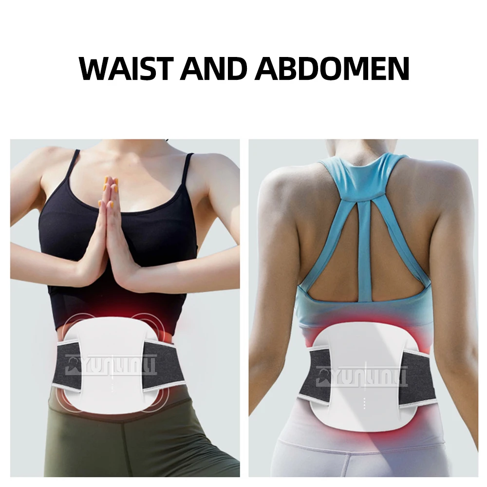 Electric Heating Waist Massage Belt Far Infrared Hot Compress Lumbar Brace Therapy Massager Back Support Massage Belt