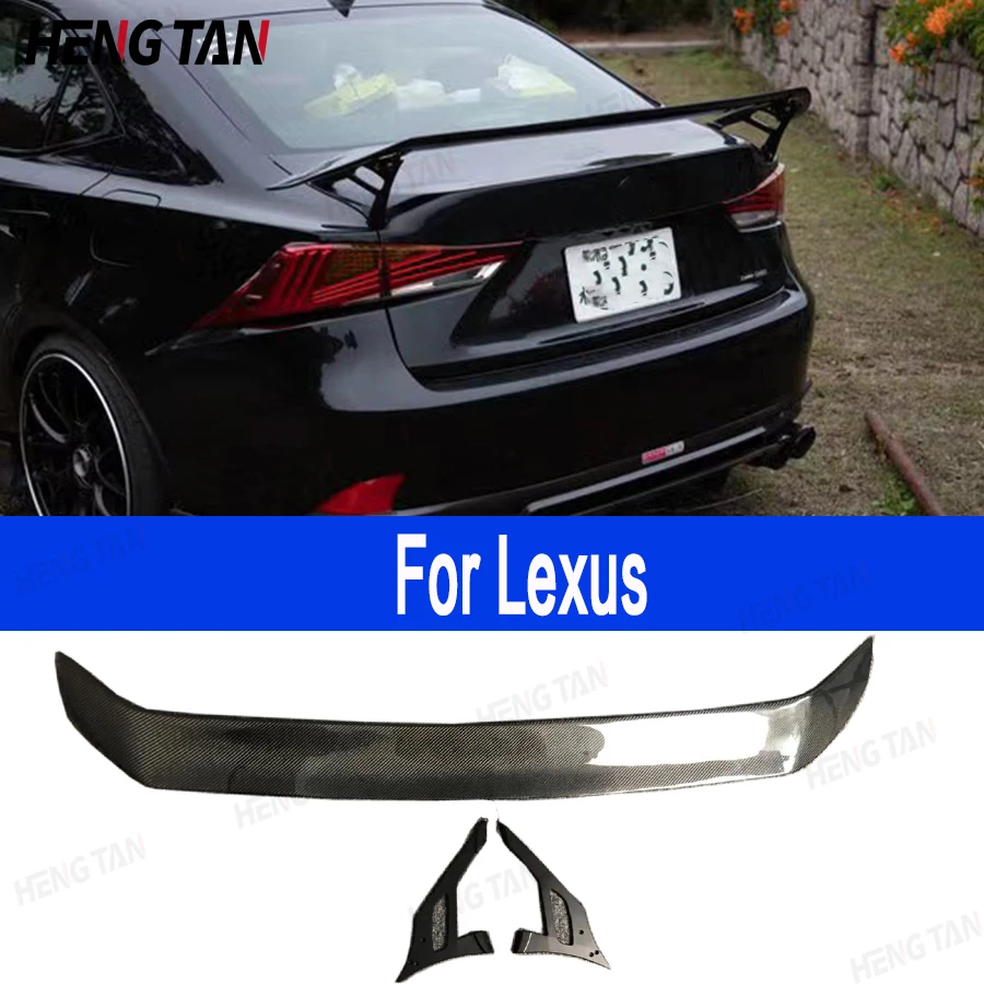 For Lexus Carbon Fiber Tail fins Rear Trunk Spoiler Guide Wing Rear Wing Car Trunk Diverter Modified and upgraded body kit