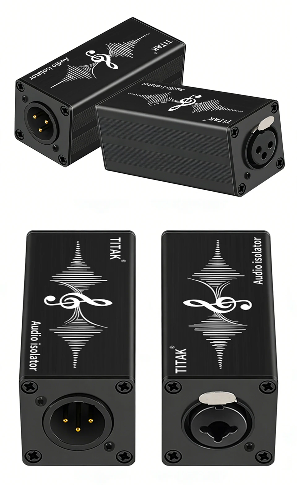 1 Stück TITAK XLR Audio-Erdungsisolator zur Beseitigung von Brummen für Mikrofonmischer, Live-Bühne, Studio-Aufnahmegerät – Detail 11