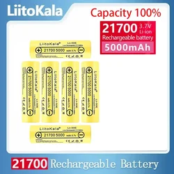 Original LiitoKala 3.7V Lii-50E 21700 5000mAh rechargeable battery , 5C discharge high-power battery, for high-power appliances