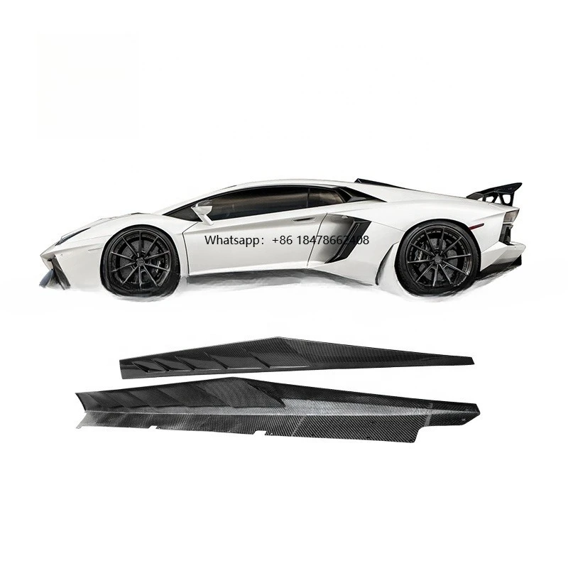 

Vehicle Accessories Glossy Black Carbon Fiber Side Skirts for Aventador Lp700 N Style