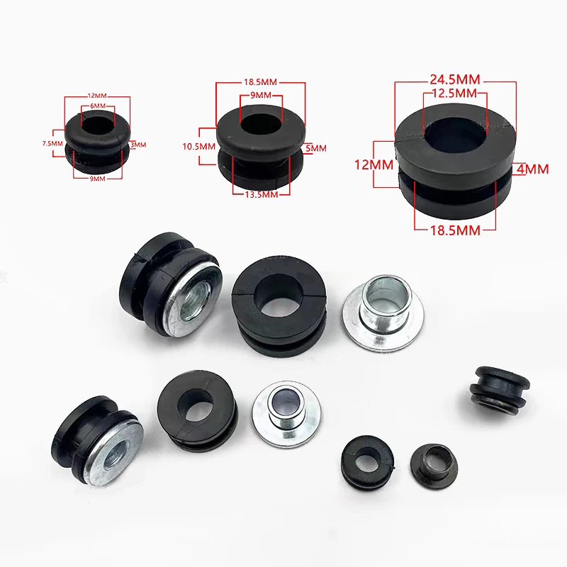 Kit de moto DIY, 5 ensembles ; Boulons de réduction de pression avec coussins à œillets en caoutchouc