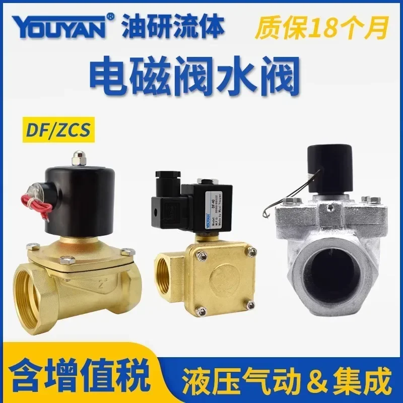 DF-15 normally closed 32-thread ZCS-20 electromagnetic water valve DF1-50F flange 6-inch pipe 25 switch valve 40
