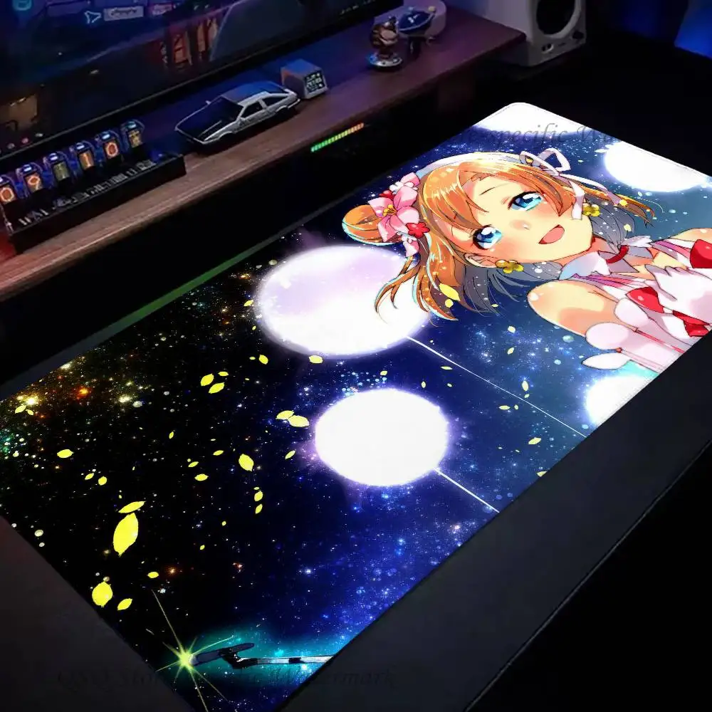 Honoka Kousaka Anime Lovelive Mousepad Non-slip Suitable For Office Computers Laptops E-sports Game Desk Mats XXL Keyboard