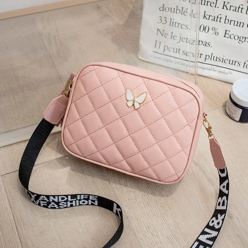 Diamond Pattern Square Shoulder Bags for Women Fashion PU Leather Crossbody Bags Ladies Shopping Portable Handbag and Purse