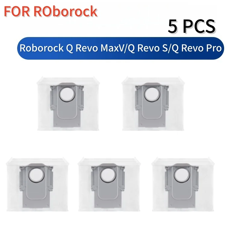 Accesorios para Robot Aspirador Roborock Q Revo MaxV/Q Revo S/Q Revo Pro: Cepillo Principal, Cepillo Lateral, Filtro HEPA, Paño de Limpieza, Bolsa para Polvo