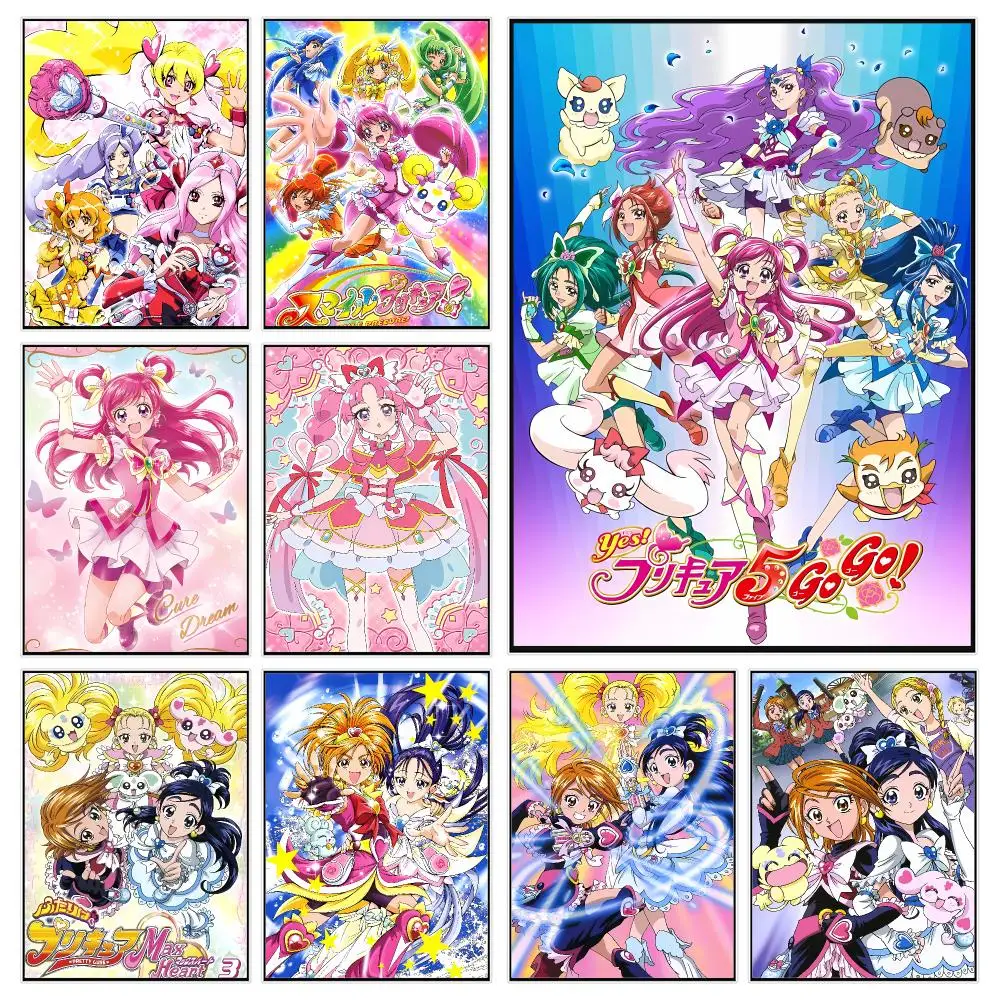 Magical Anime P-pretty Cure Poster Trendy Aesthetic Wall Decor for Dorm & Bedroom