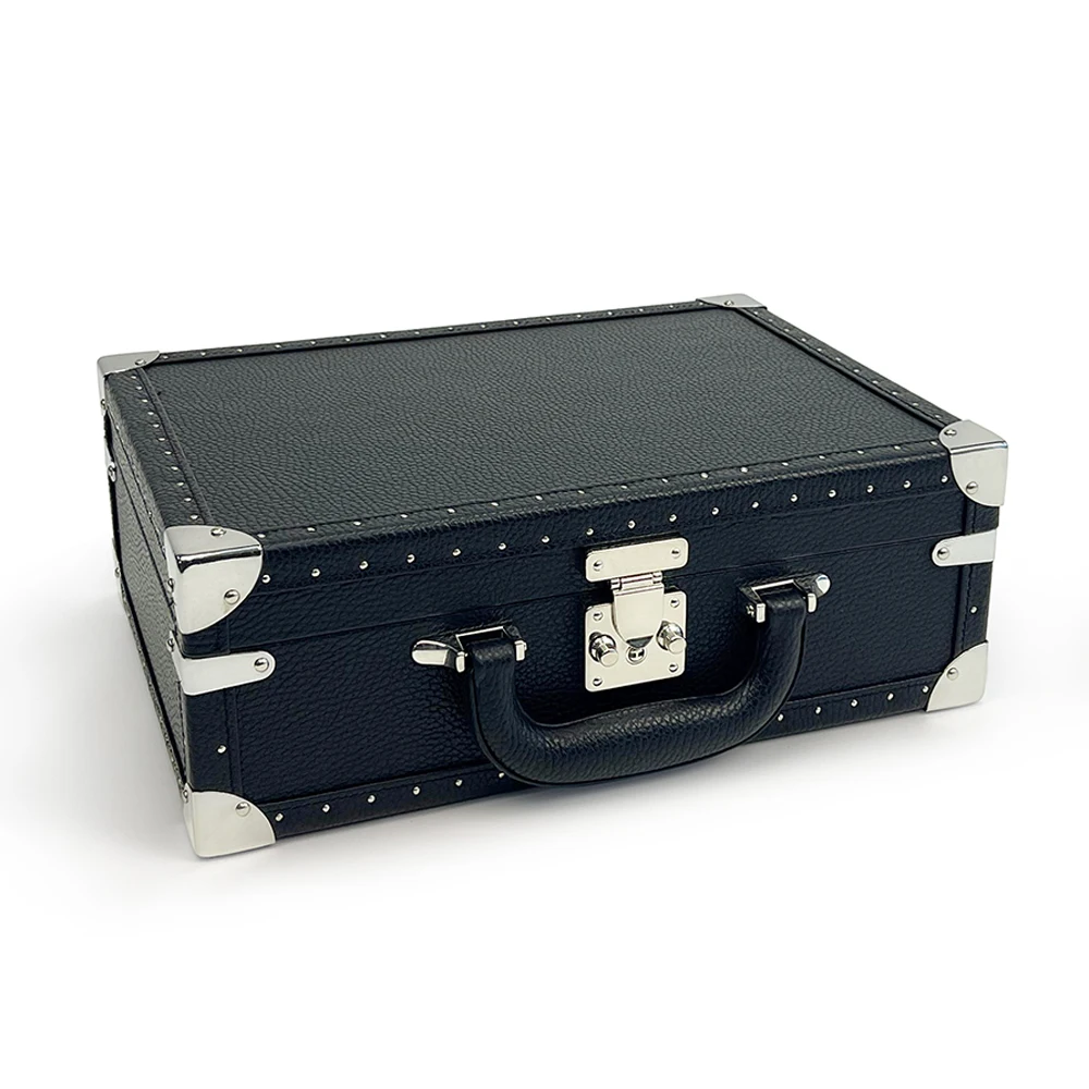 

Custom Reusable Leather 8 Slots Luxury Collection Wooden Box Case Watch Case Metal and Wood Watch Storage Suitcase