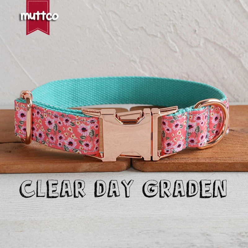 MUTTCO the  collars worn by dogs are walking works of art CLEAR DAY GRADEN that make you feel good UDC180