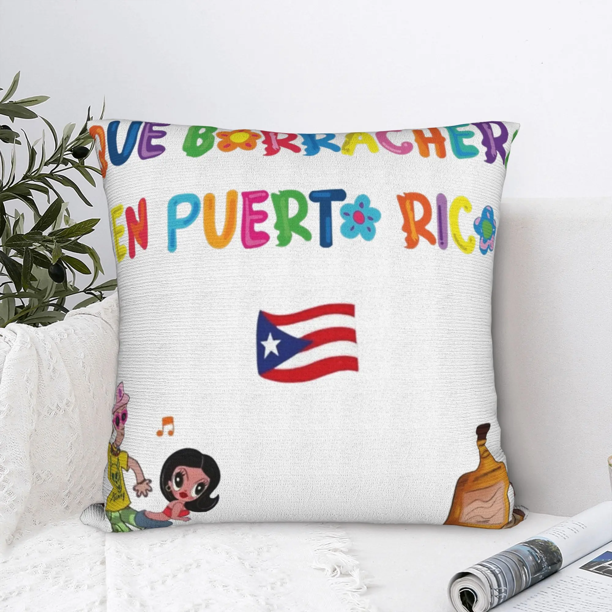 DANAMOS LA AMISTAD Karol G Lyrics Pillowcase Printing Fabric Cushion Cover Decorative  Throw Pillow Case Cover Home 45*45cm