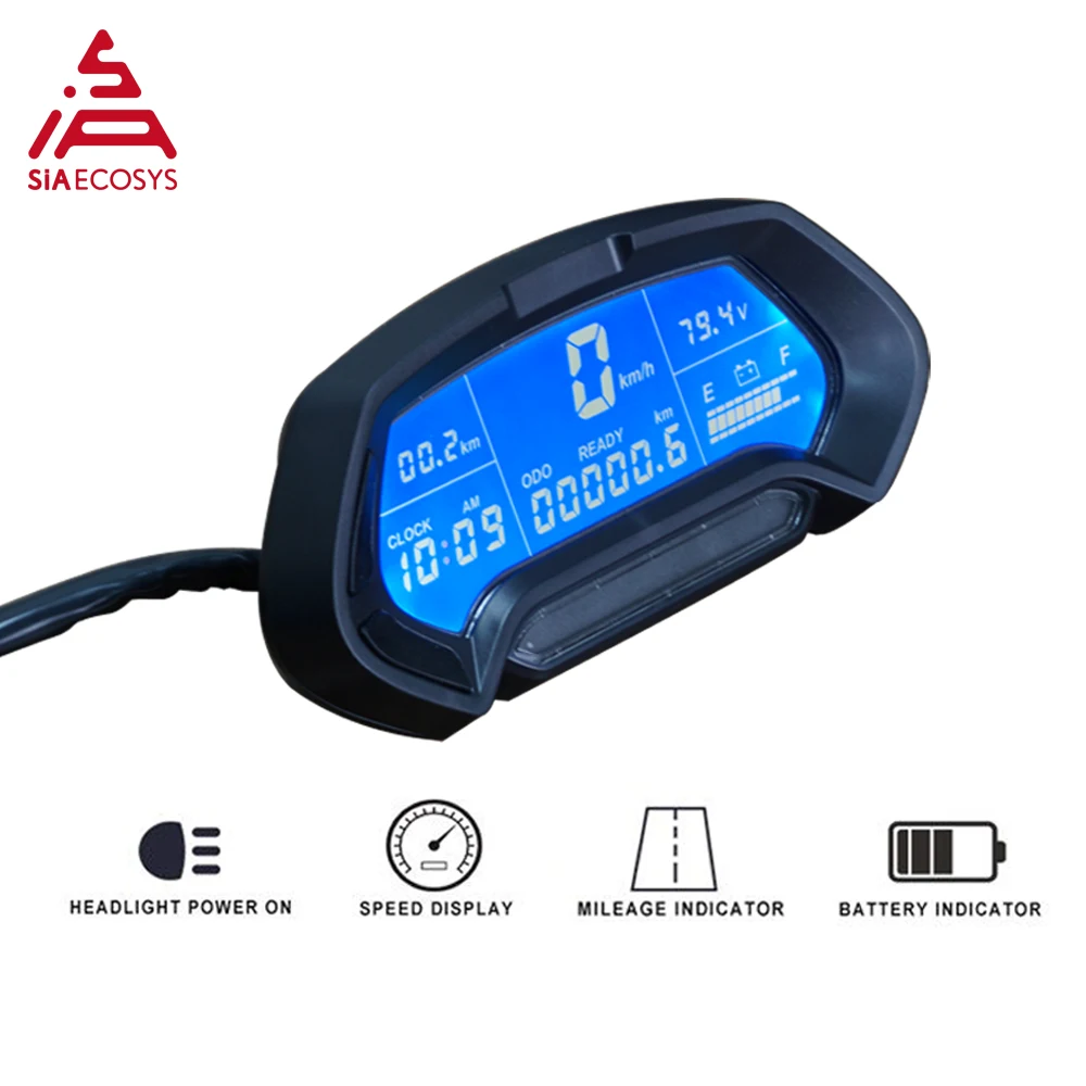

SiAECOSYS CT-22 Display Hall Version 48V-144V Programmable Electric Motorcycle Speedometer Suitable for Fardriver Controller
