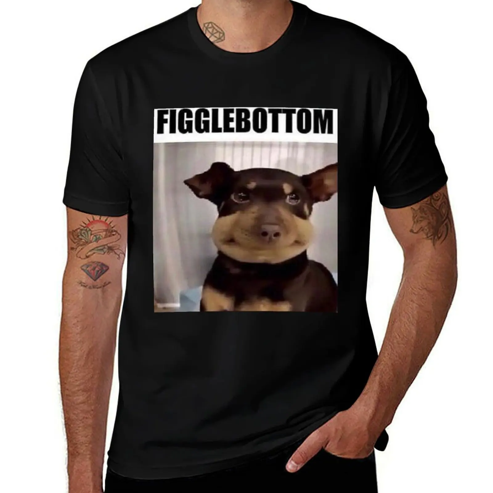 Figglebottom the Dog Meme Format T-Shirt Festival Short Sleeve T-Shirt