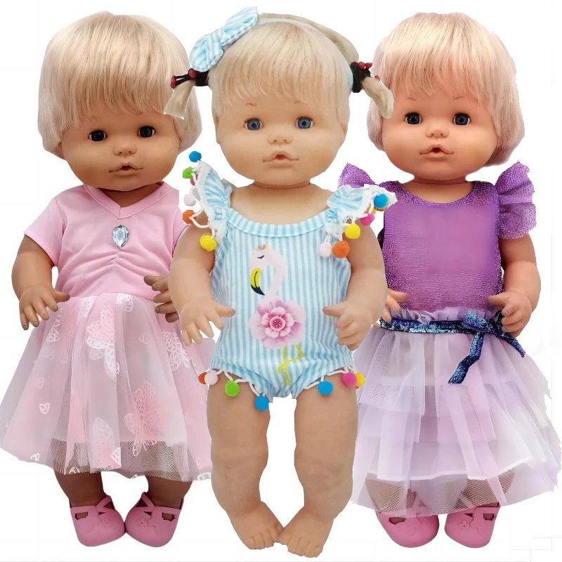 40 Cm Doll Dress Night gown for Nenuco Ropa Y Su Hermanita 17 Inch Reborn Baby Dolls Sleep Wear