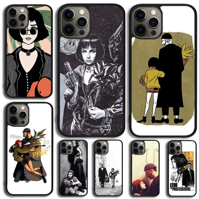 Leon Matilda Natalie Portman Phone Case Cover For iPhone 15 16 14 XR XS 11 12 13 Mini Pro MAX Plus