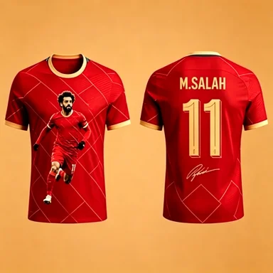 

M.SALAH 3D Print Kids Football Fan Jersey - 2026 Fashionable Quick-Dry Breathable Sports Shirt for Training and Casual Wear
