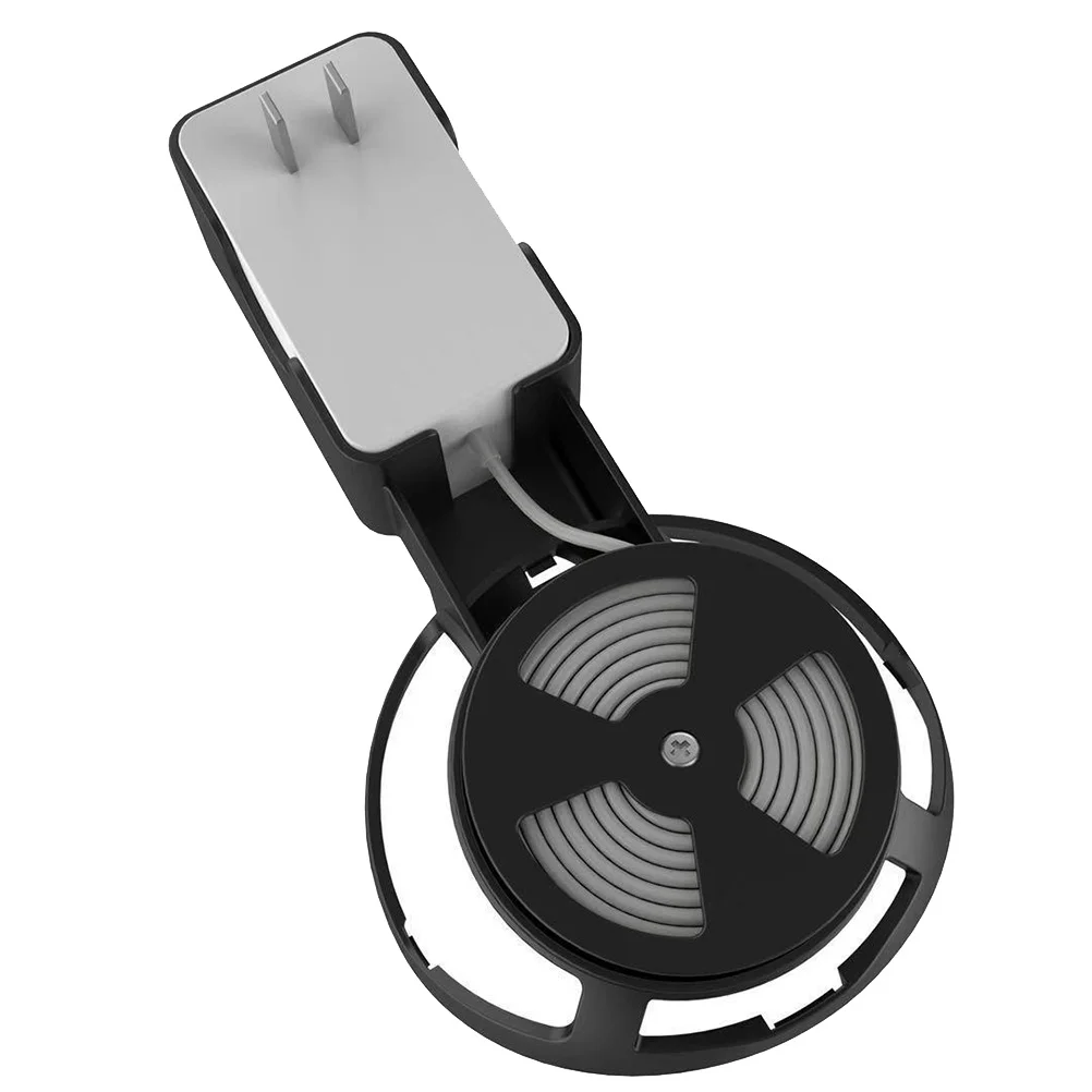 

Smart Speaker Holder Wall-Mounted Non-Punch Bracket Durable Plastic Stable Stand Hidden Cord Design Sleek Low Profile for Wall