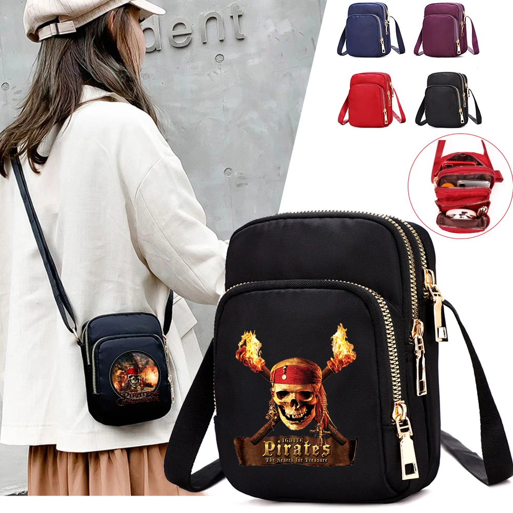 Bolsos de hombro Piratas del Caribe para mujer, bolso para teléfono móvil, bolso cruzado con correa para el hombro, bolsos para mujer, bolso para adolescentes, regalo