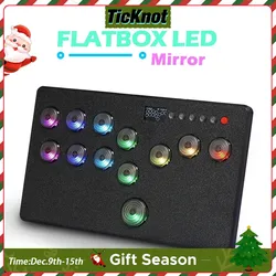 Flatbox-Esquerda e Direita Layout Mini HitBox, Stickless Controlador para PS4, FightStick, HotSwap, Kailh Switch, Joystick Arcade para PC, PS3, NS