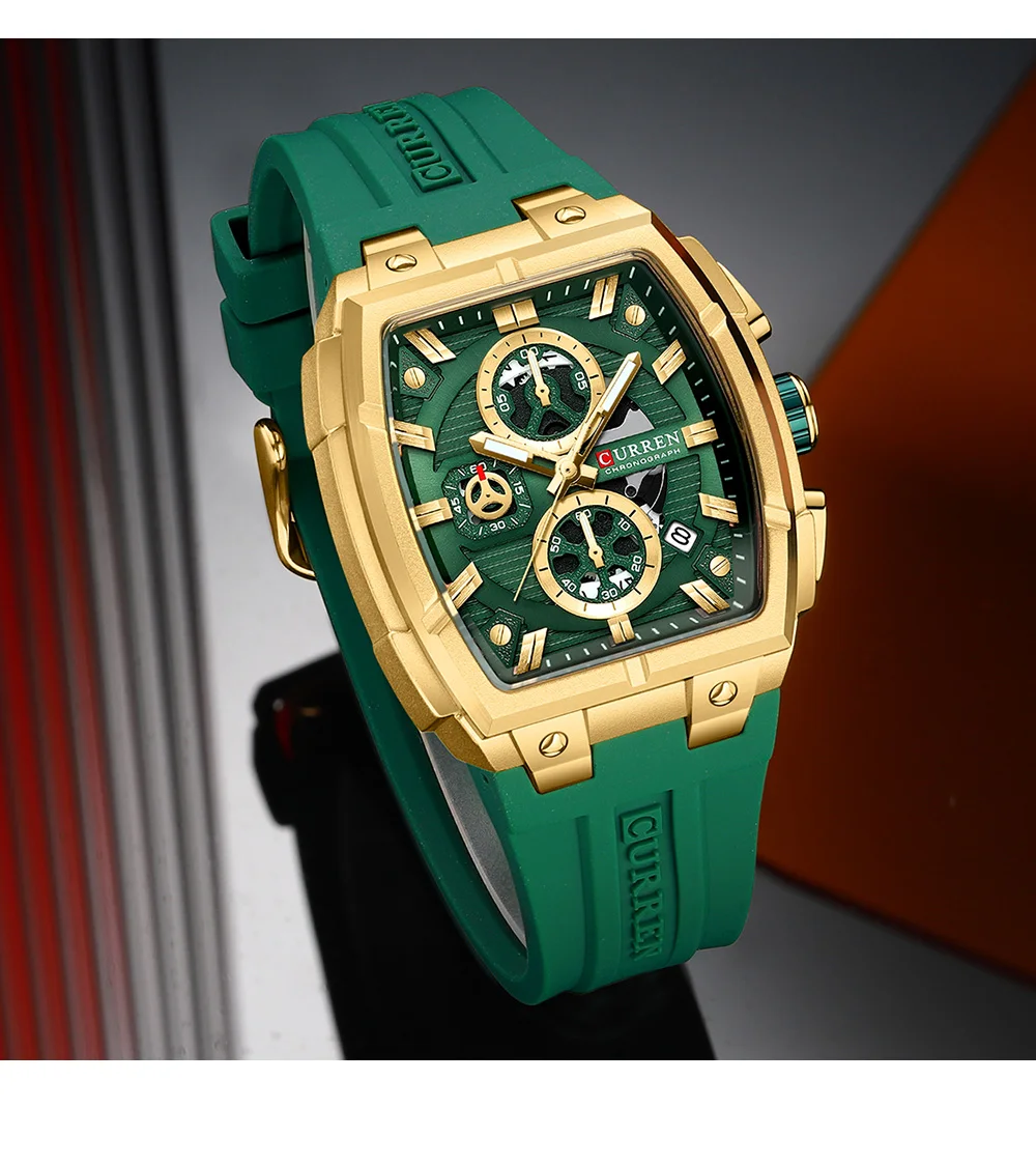 CURREN Herren-Chronograph Quarzuhr mit Leuchtzeigern und automatischer Datumsanzeige - für Business und Freizeit 8488 – Detail 19