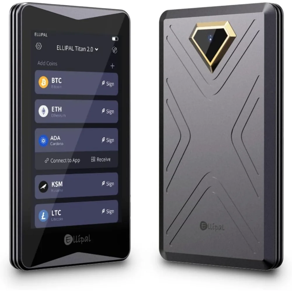 

Криптокошелек Titan 2.0 для хранения криптовалют, токенов и NFT (10000 монет), безопасное хранилище с защитой от взлома, доставка по США