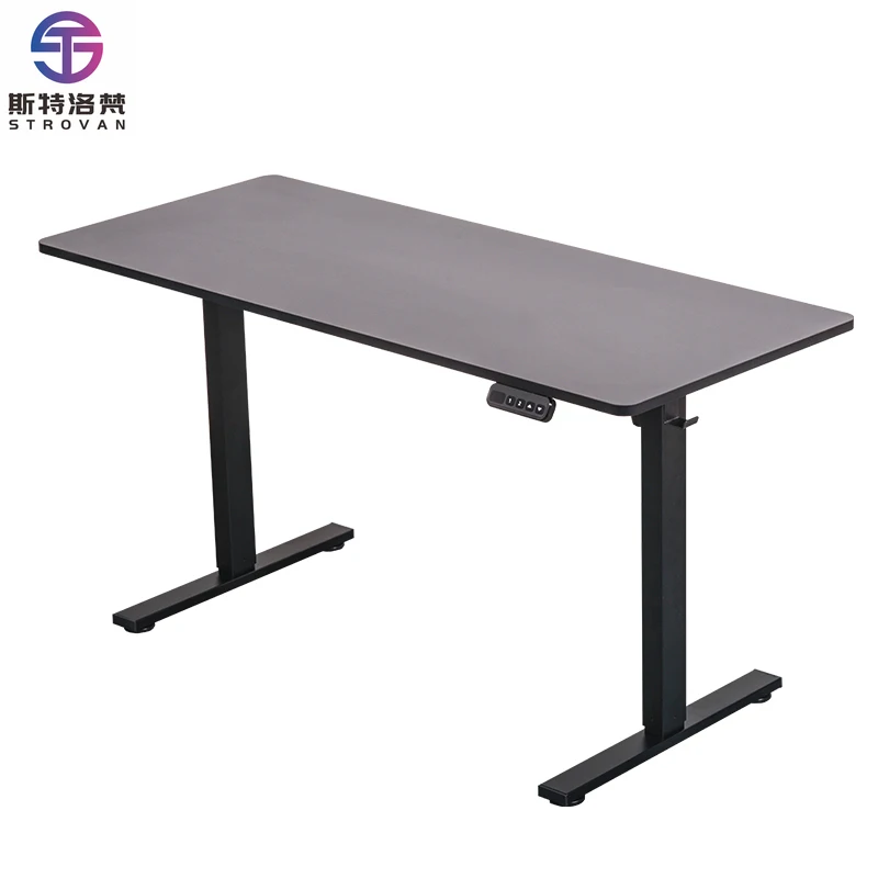 E-commerce Style Modern Table Top Included Single Motor Electric Height Adjustable Table Sit Stand Desk
