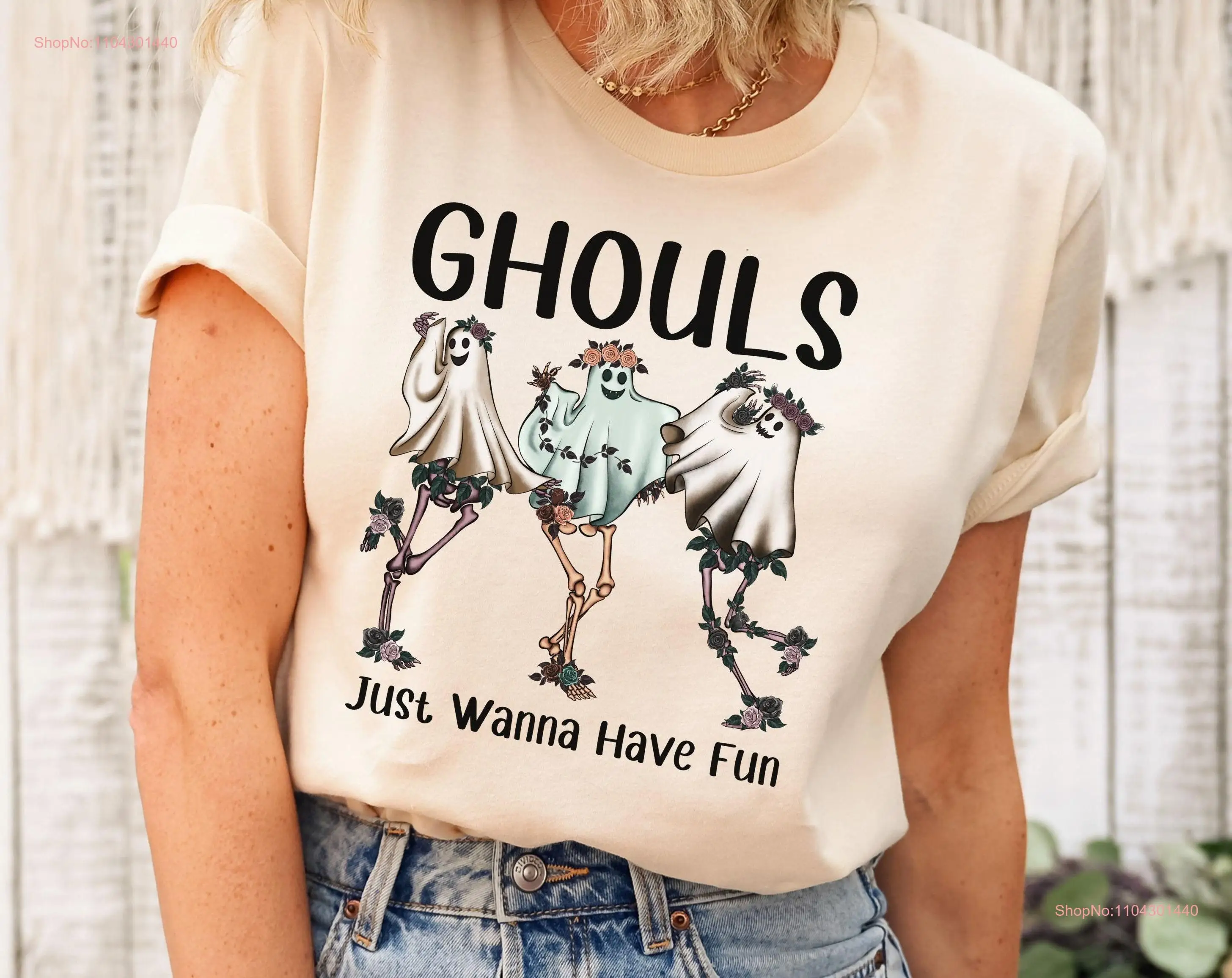 Chemises Ghouls Halloween, Just want have, groupe amusant, manches longues ou courtes