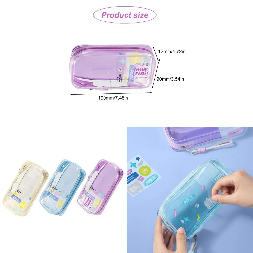 

Прозрачные пакеты из ПВХ ручки с водонепроницаемым карандашом.