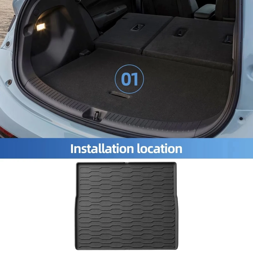 Für Range Rover Sport 2023 2024 2025 TPE-Fußmatten Allwetterschutz Kofferraummatte Wasserdichte Kofferraumauskleidung Rückenlehnenpolster-Set LHD – Detail 4