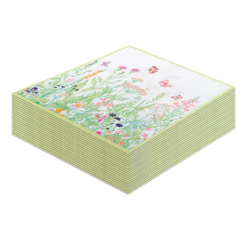 Wildflower Napkins Floral Paper Napkins Disposable Flower Cocktail Napkins For Spring Summer Picnic Wedding Birthday Decorations