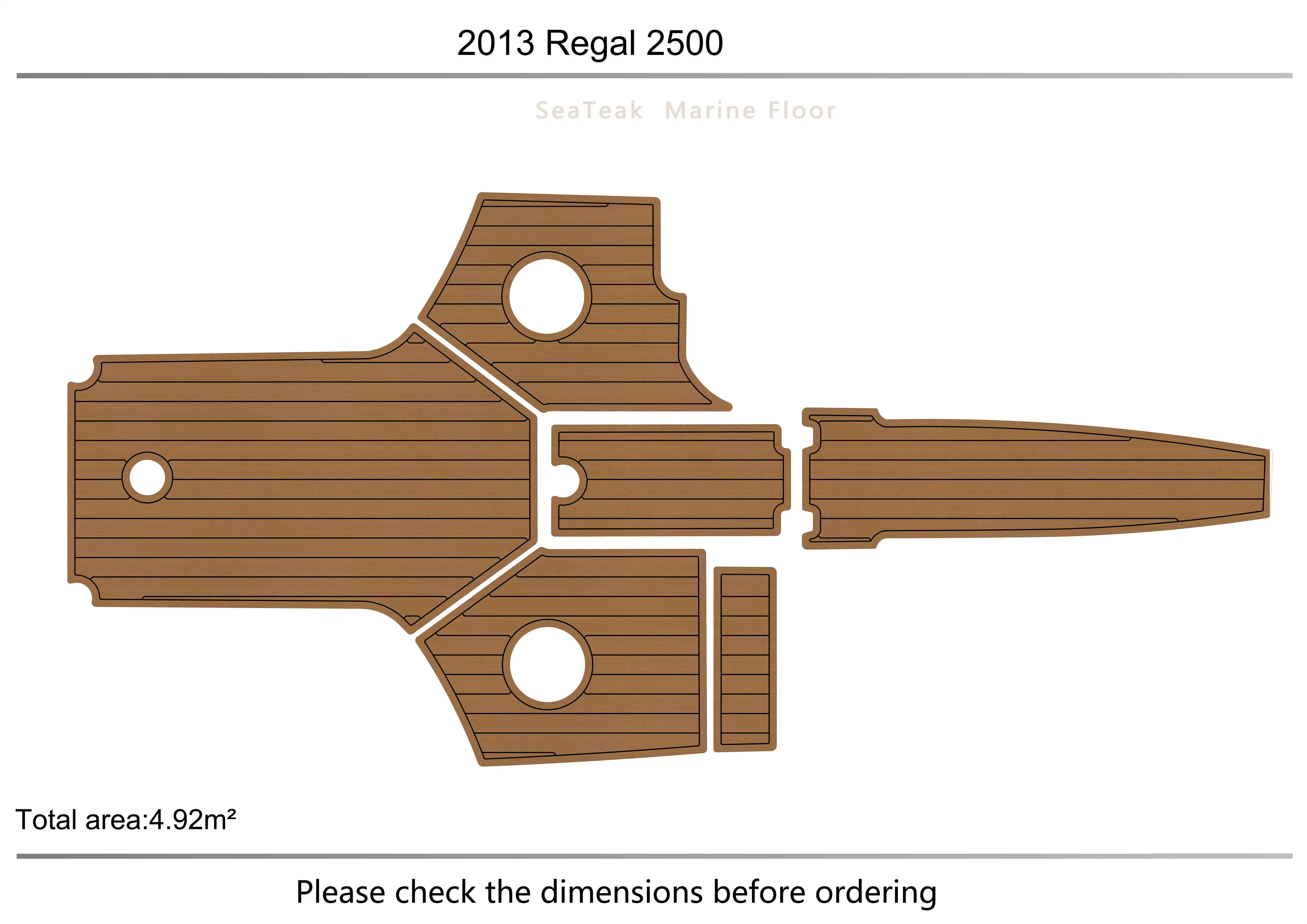 

2013 Regal 2500 Cockpit Swimming platform1/4" 6mm EVA FAUX Water Ski Yacht Fishing Boat Non-slip mat floor