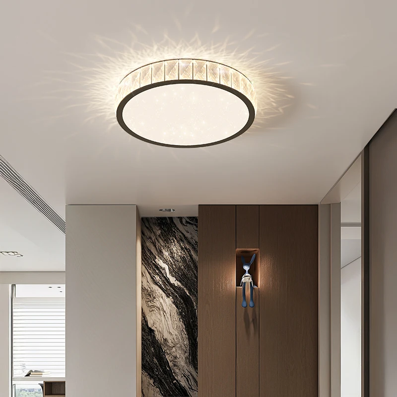 Embedded Crystal Modern Hallway Ceiling Lamp Simple Creative Corridor Ceiling Light High-end LED Entrance Foyer Lighting Fixture