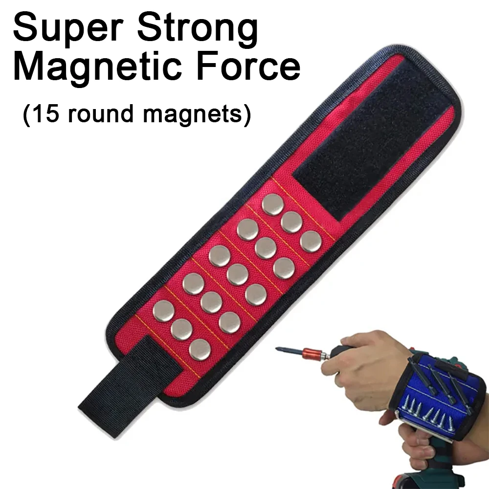 Powerful Magnetic Wristband Wristband Magnet Electrician Tool Kit for Screw Nail Nut Bolt Drill Bit Portable Repair Tool Belt