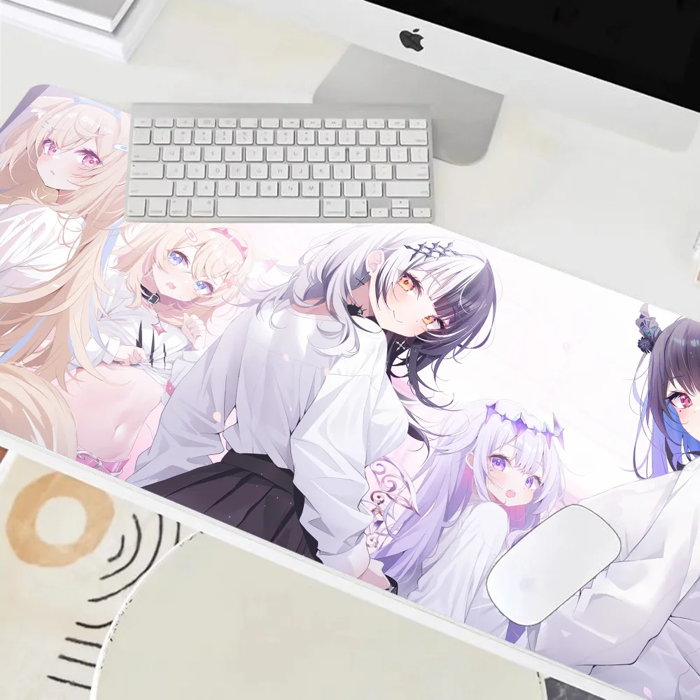 Hot Hololive Popular Virtual Artist FUWAMOCO Mousepad Large Keyboard Desk Mat Gaming Mouse Pad LockEdge Non-slip Mat