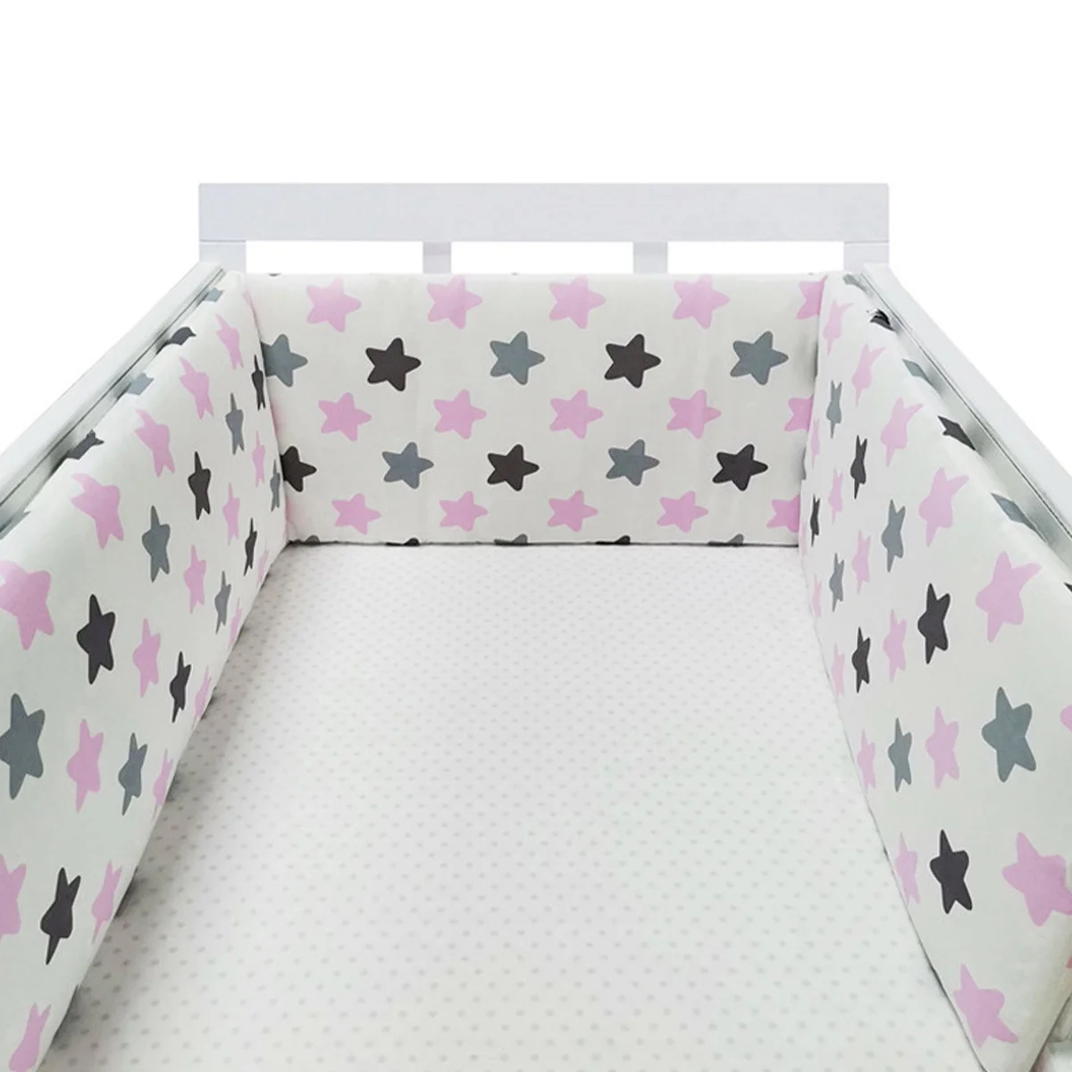 Baby Bumper Crib Cot Protector Infant Cotton Children\'s Bed Barriers Newborns Around Cushion Braid Cunas Para El Bebe