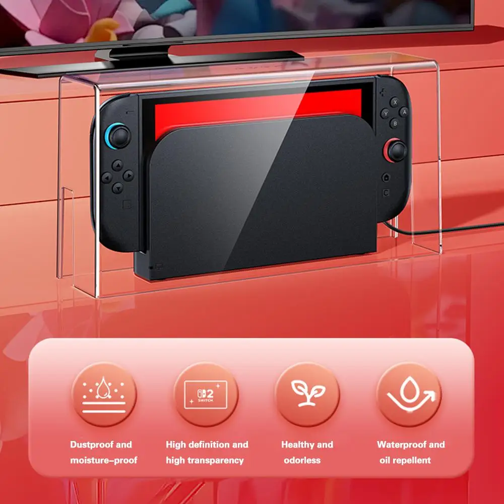 Acrylic Dust Cover For Switch2 Game Console Dustproof Waterproof Transparent Acrylic Hard Covers Game Shell Case Accessories image 4