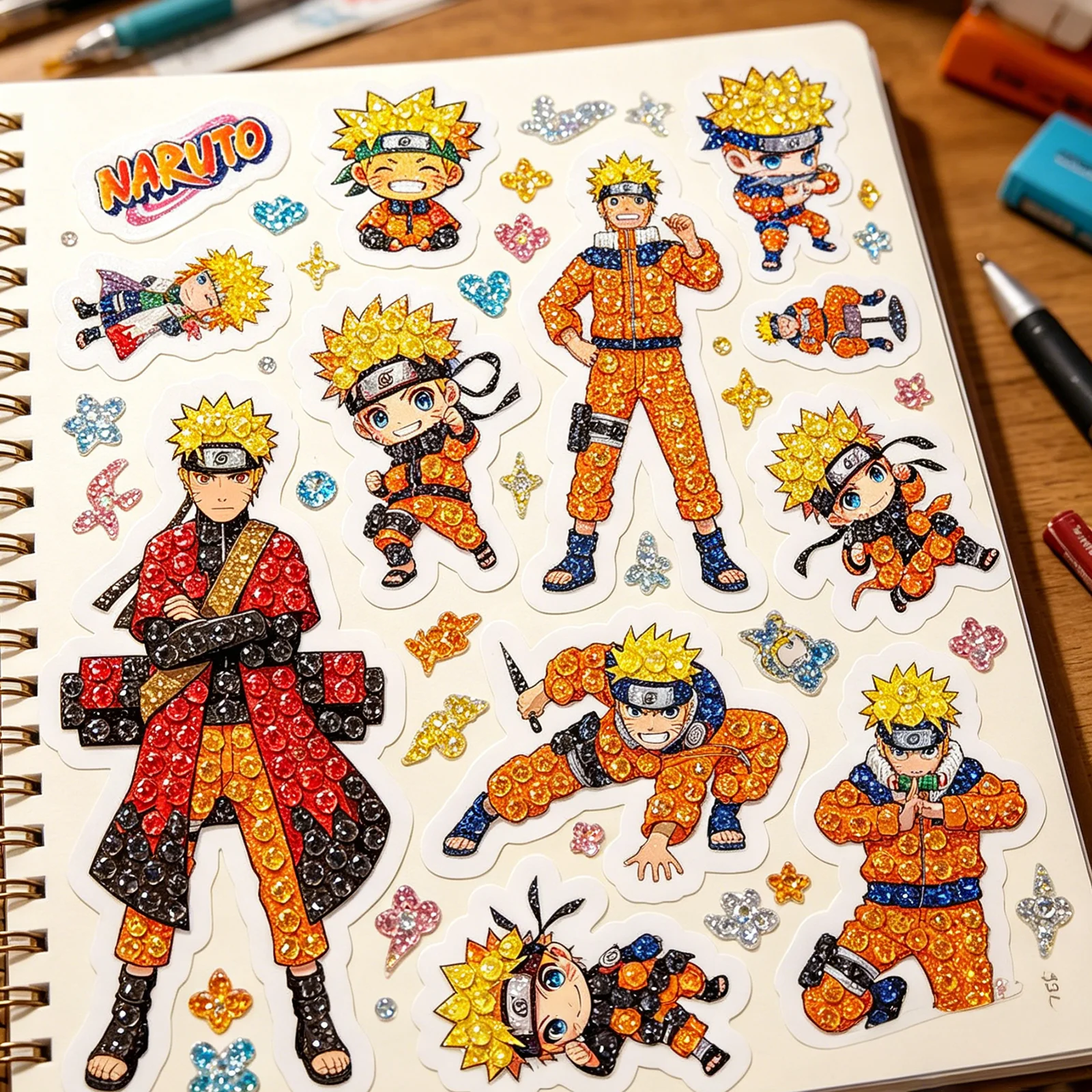 

Naruto Uzumaki DIY New Arrival 5D Diamond Painting Stickers Cute Cartoon Anime Diamond Art Stickers Creative Gifts for Kids Boys
