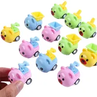 12/24 Pcs Cute Cartoon Pull Back Construction Vehicle Kids Day Birthday Party Baby Shower Gift Christmas School Prize Gift Pack