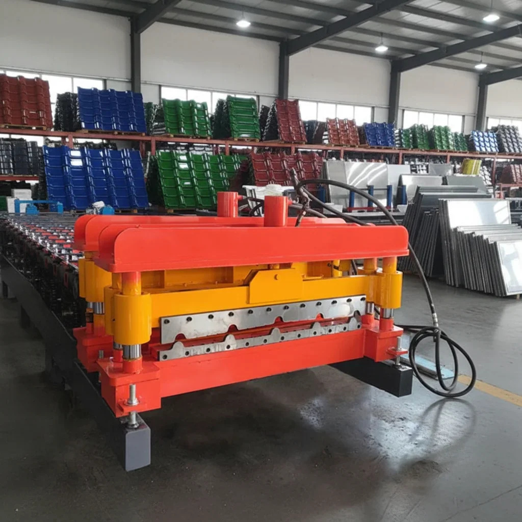 New Design Glazed Tile Aluminium Roofing Panel Making Roll Forming Machine RIB IBR Roof Panel Sheet Making Machine