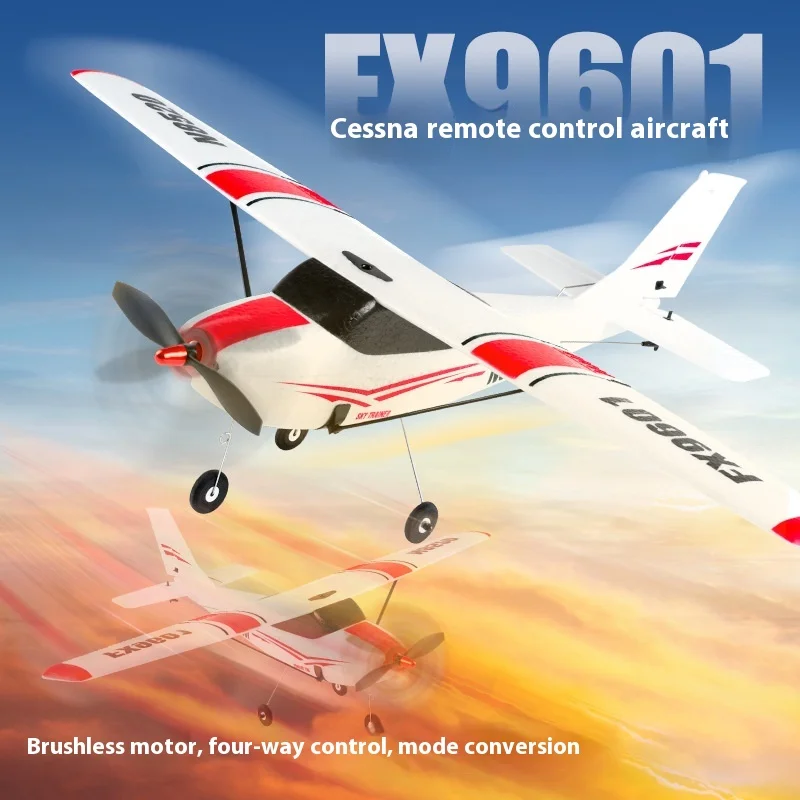 Flying Bear Fx9601 Four-Channel Cessna Fixed Wing Rc Aircraft Like Real Aircraft Brushless Aircraft Christmas Gift