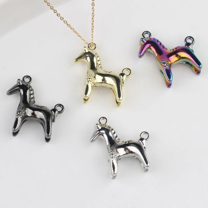 

[YU]2Pcs Alloy Pony Pendant Animal Horse Charms DIY Necklace Bracelet Earrings Keychain Accessories Handmade Jewelry Making