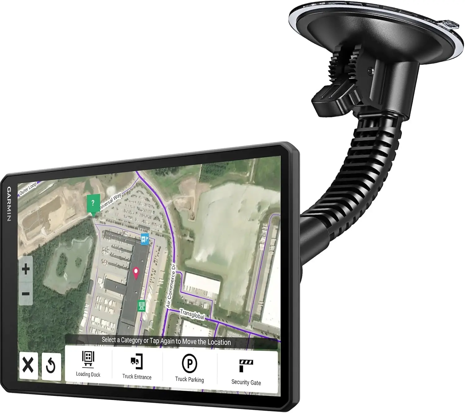 

Автомобильное крепление с шариком 22 мм для Garmin DriveSmart 86, RV 890/895/1090/1095, dezl OTR800-1020, держатель лобового стекла, 8-уровневое всасывание, быстрый