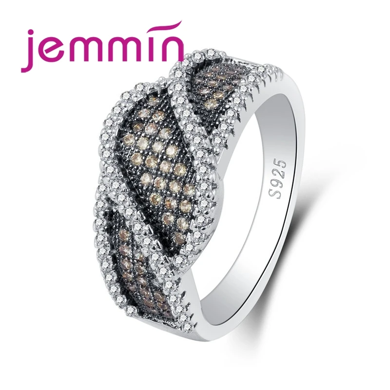 Statement Rings Luxury CZ 925 Sterling Silver Women Wedding Appointment Party Jewelry Best Lover Gift