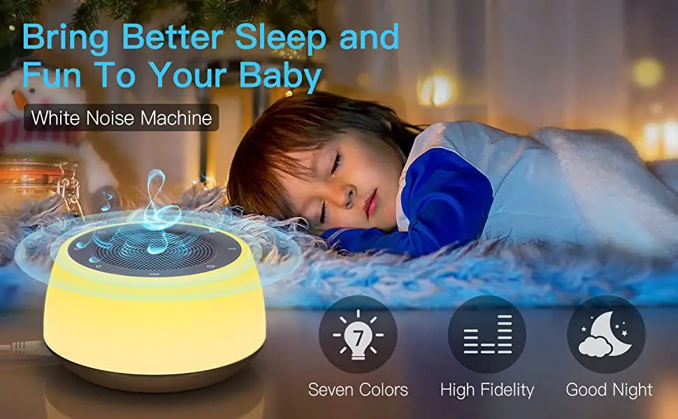 2022 New arrive  Infant Breathing Therapy Sound Machine Sleep Aid Machine White Noise Music Light Device