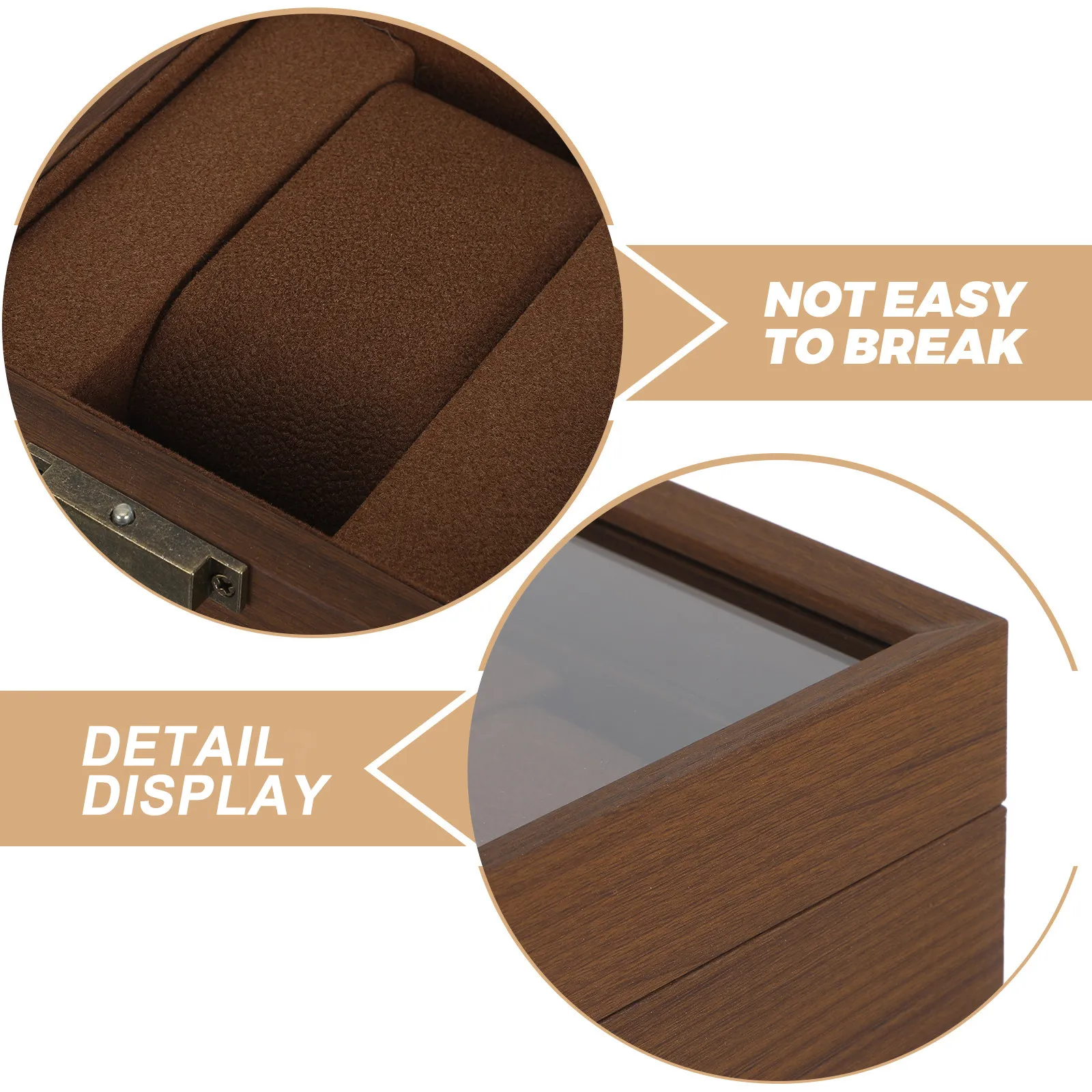 Wood Watch Storage Box Organizer Premium Black Walnut Single Men Women Elegant Display Travel Gift Vintage