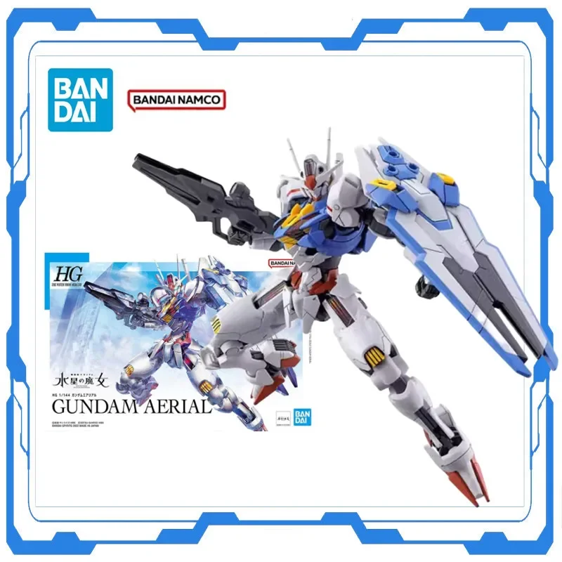 

Bandai Genuine Gundam Assembled Model Toy The Witch From Mercury HG Gundam AERIAL Anime Figure Action Model Kits For Kids