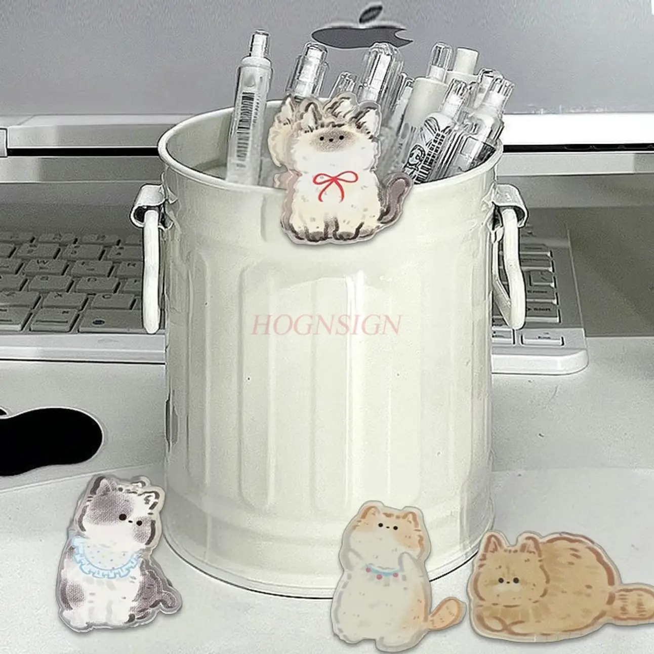 1set Simple and cute desktop stationery storage for middle and high school students, large capacity stationery pen holder