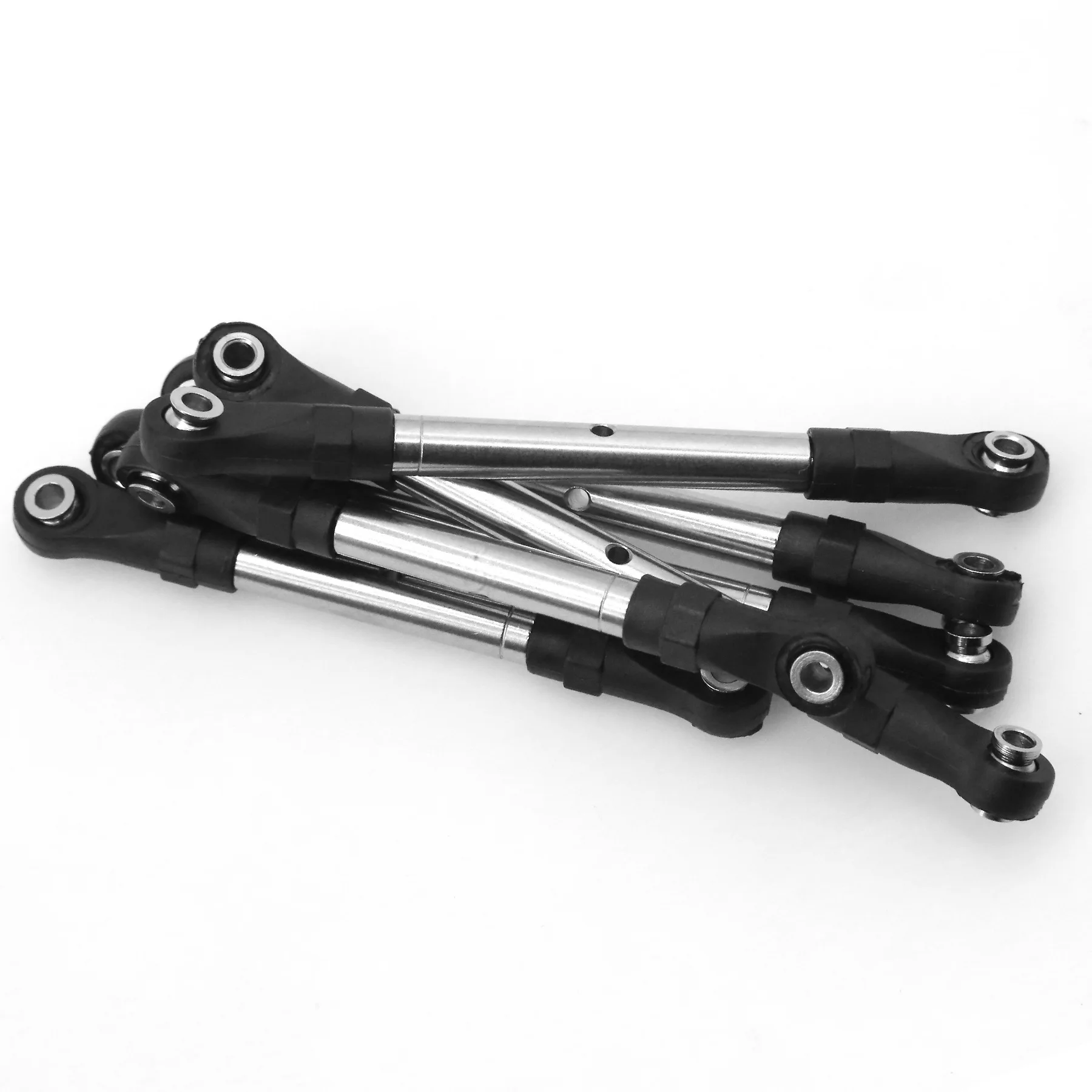 Aço inoxidável tensores Pull Rod, Link Rod, Steering Rod Set, TRXS Slash 2WD, 1/10 RC Car, Atualizar peças, Acessórios